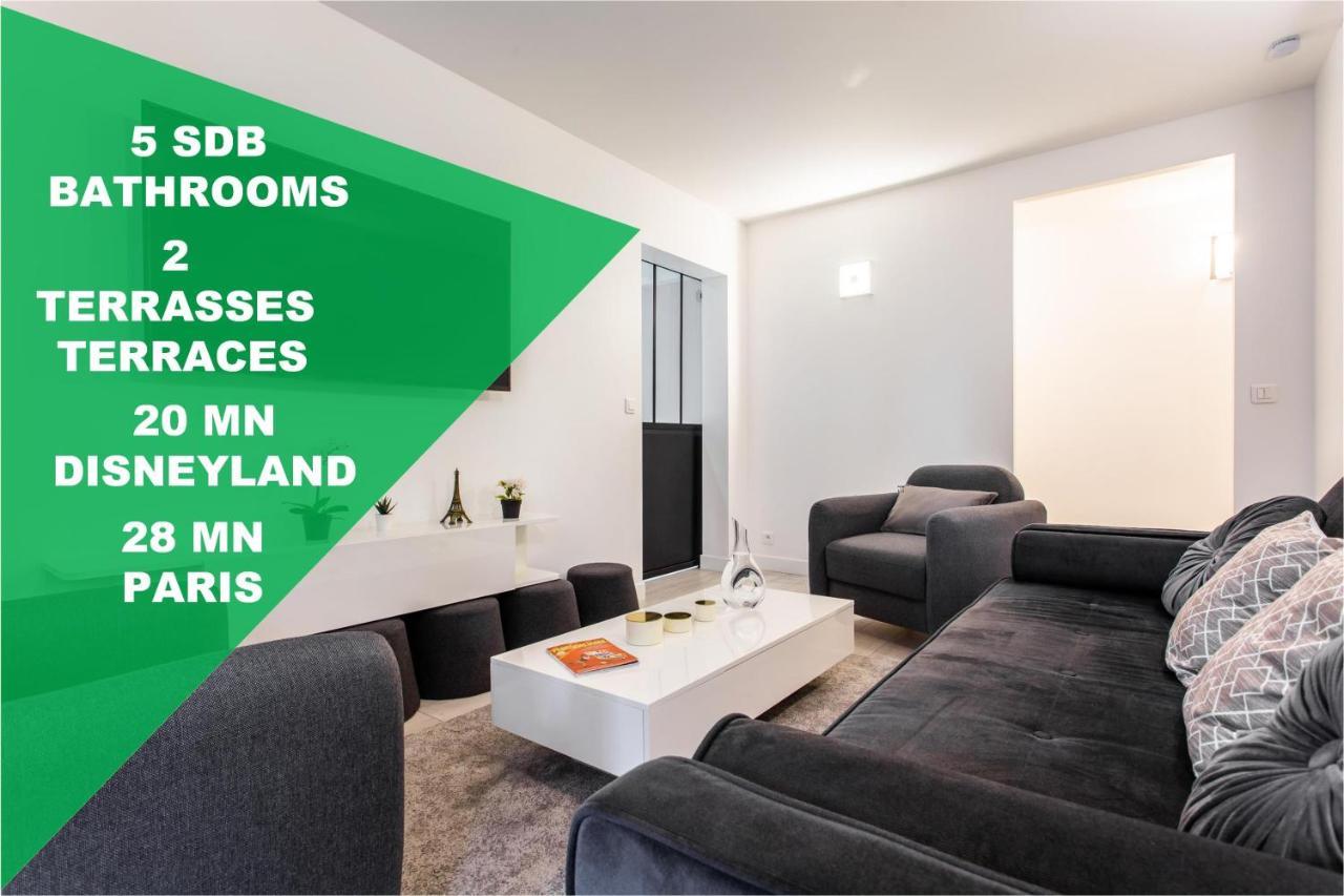 D&E - Paris-Disney - Holidays Apartment - Appartement De Vacances - 5 Chambres- 5 Sdb - 5 Bedrooms - 5 Bathrooms - Netflix Champs-Sur-Marne Eksteriør bilde